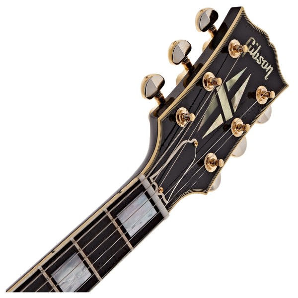 Gibson Custom 1959 ES-355 Reissue Stop Bar Ultra Light Aged, Ebony #A921462 - headstock 
