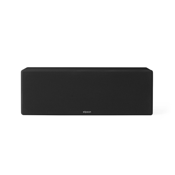 Elipson Prestige Facet II 14C Centre Loudspeakers, Black Matt - front sq grille on 