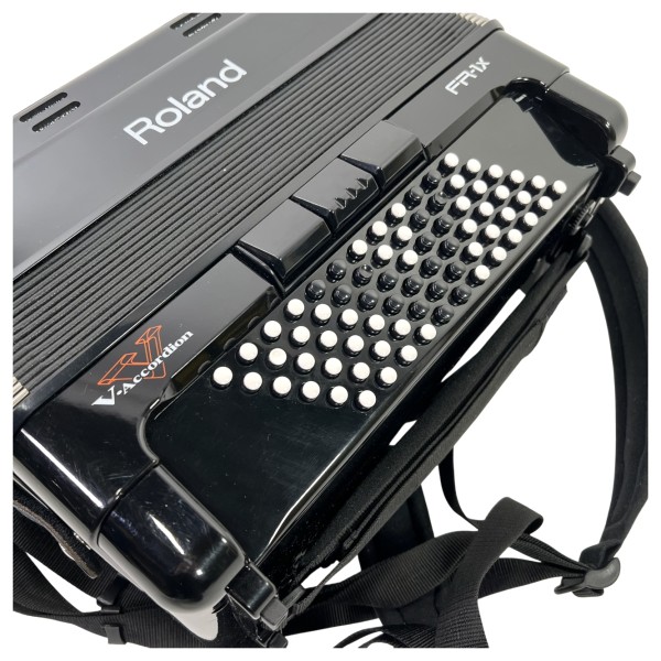 Roland FR1 Compact V- Accordion  with Speakers - Button Type - Black 