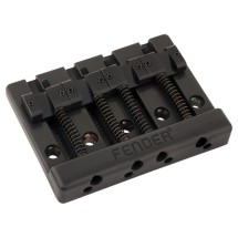 Fender HiMass 4-String Bass Bridge Assembly With Brass Saddles, Black