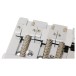 Fender HiMass String-Through 4-String Bass Bridge Assembly With Brass Saddles, Chrome  - saddles