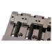 Fender HiMass String-Through 4-String Bass Bridge Assembly With Brass Saddles, Black Chrome  - saddles 