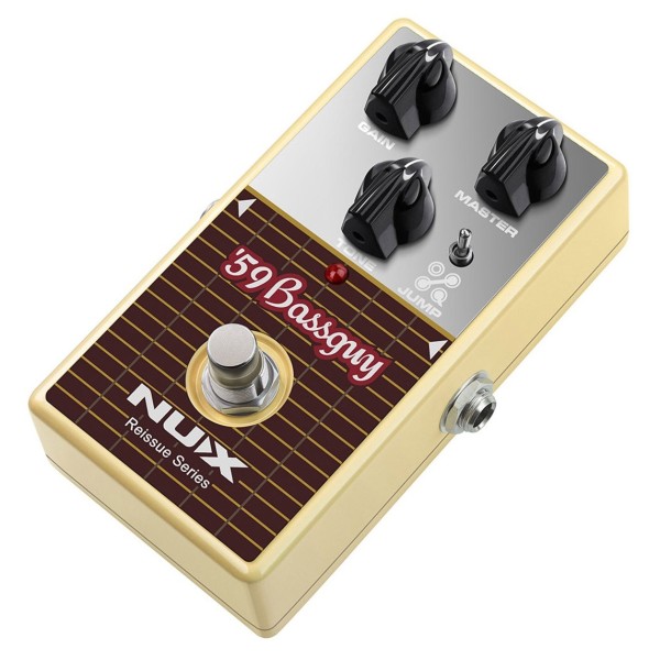 NUX Bassguy Preamp Overdrive Pedal, Right Angle