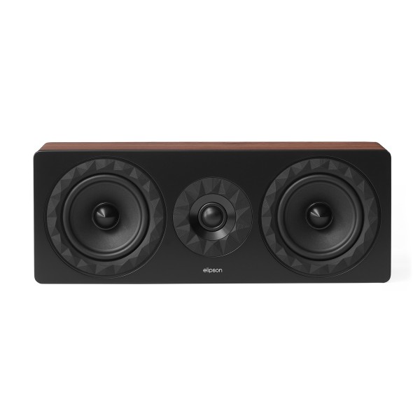 Elipson Prestige Facet II 11C Centre Loudspeakers, Black Matt / Walnut - front no grille