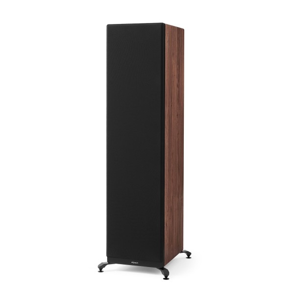 Elipson Prestige Facet II 34F Floorstanding Loudspeakers (pair), Black Matt / Walnut - grille left