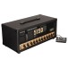 EVH 5150 Iconic Series 15W EL34 Head, Black - angle and footswitch