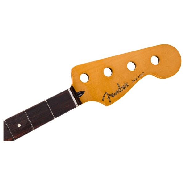 Fender Player II Series Jazz Bass Neck, 22 Medium Jumbo Frets, Rosewood, 9.5", Modern "C" - headstock 