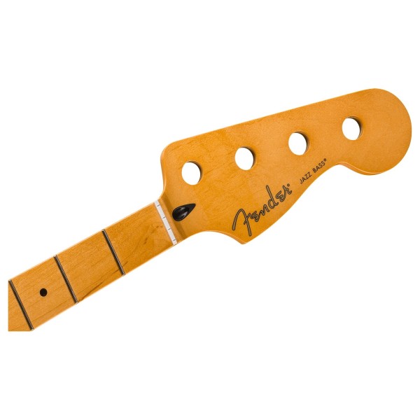 Fender Player II Series Jazz Bass Neck, 22 Medium Jumbo Frets, Maple, 9.5", Modern "C" - headstock 