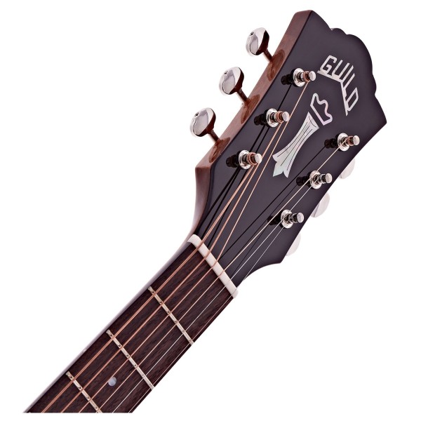 Guild D-140 Westerly Dreadnought Acoustic Guitar, Natural  -headstock 