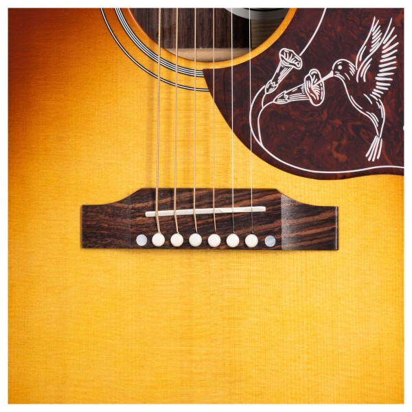 Gibson Hummingbird Studio, Satin Rosewood Burst - bridge 