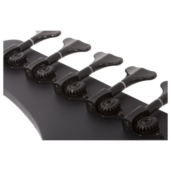 Schecter Ultra Bass-5, Satin Black - headstock 
