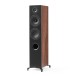 Elipson Prestige Facet II 14F Floorstanding Speaker, Black Matt / Walnut - Angled view, no grille