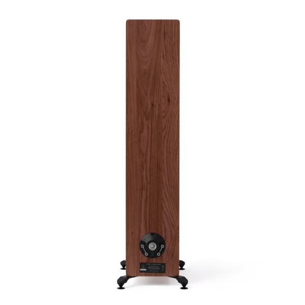 Elipson Prestige Facet II 14F Floorstanding Speaker, Black Matt / Walnut - Rear view, cable terminals