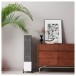Elipson Prestige Facet II 14F Floorstanding Speaker, White Matt - Lifestyle image, living room, front view, grille attached