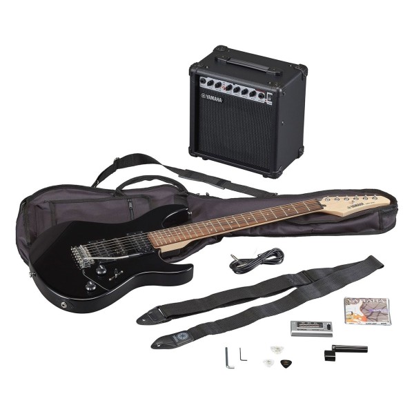 Yamaha ERG121GP II Gigmaker Guitar Pack, Black - unpacked 