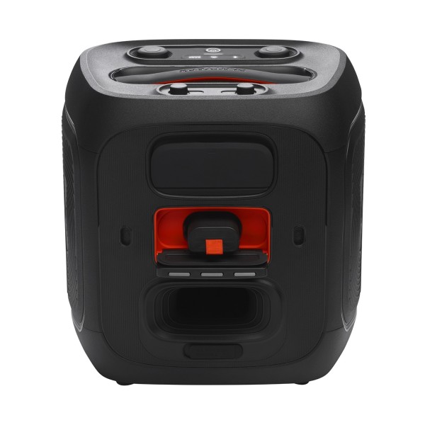 JBL PartyBox Encore 2 Compact Portable Party Speaker with Mic and Auracast - battery compartment open