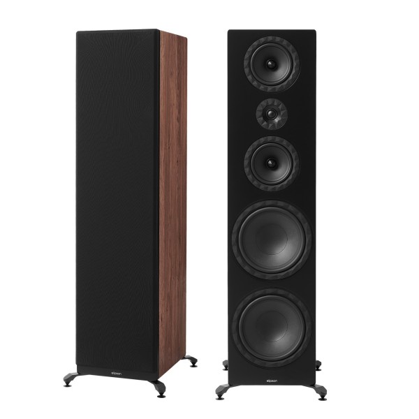 Elipson Prestige Facet II 34F Floorstanding Loudspeakers (Pair), Black Matt / Walnut - main 
