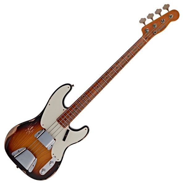 Fender Custom Shop Limited Edition '54 Precision Bass Heavy Relic, Super-faded Aged 2-Color Sunburst - front