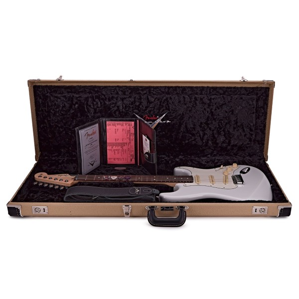 Fender Custom Shop Jeff Beck Signature Stratocaster RW, Olympic White #XN17090 - case open 