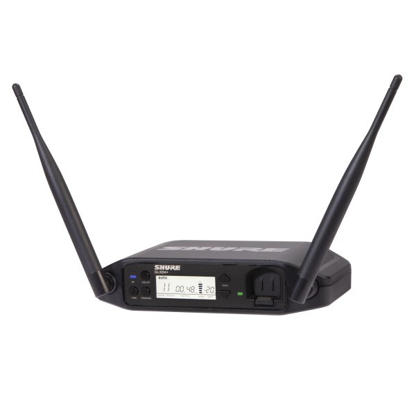 Shure GLXD24+/SM58 Digital Wireless Microphone System - GLXD4 Receiver, Angled