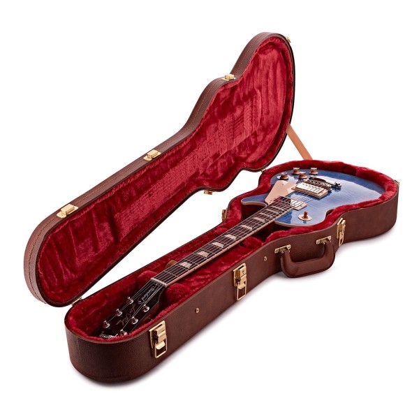 Gibson Les Paul Standard 60s Figured Top, Ocean Blue - case open