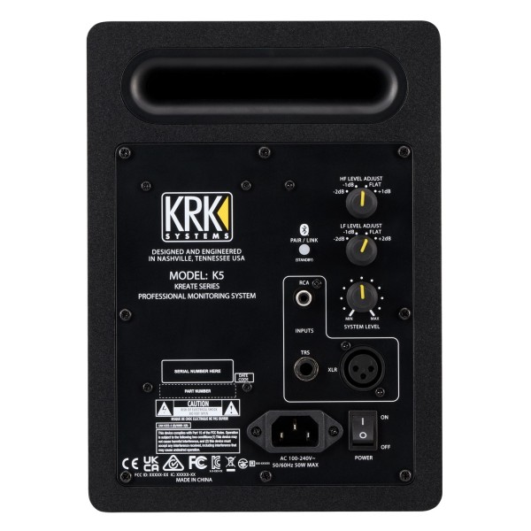Kreate 5 Active Studio Monitor - Rear