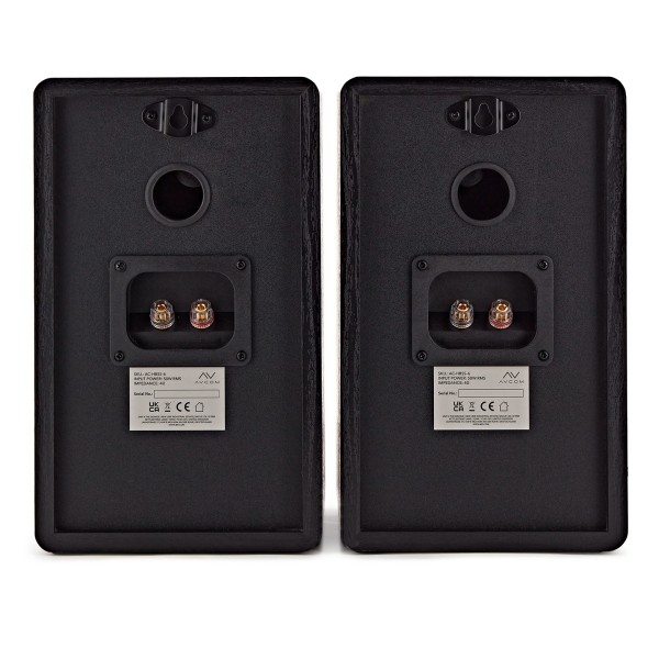 AVCOM 6" Bookshelf Speaker, Pair, Black