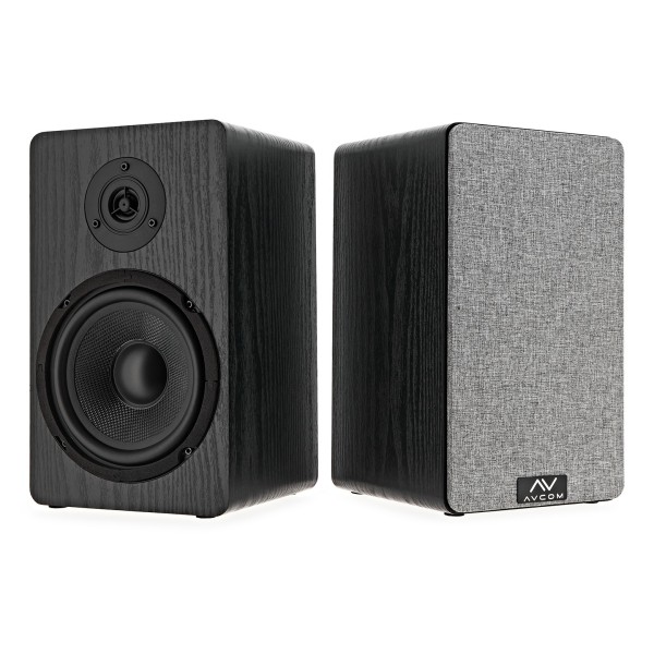 AVCOM 6" Bookshelf Speaker, Pair, Black