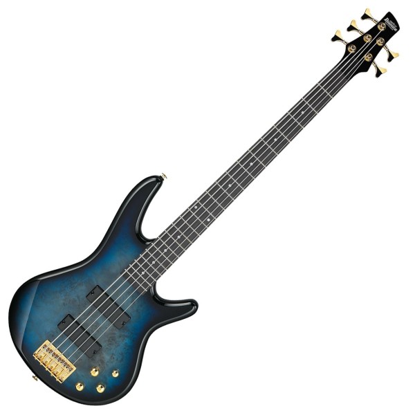 Ibanez GSR205PC 5 String Bass Guitar, Transparent Marine Burst - front
