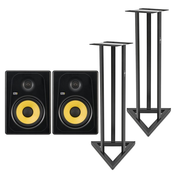 KRK Kreate 8 Studio Monitors with Stands - Bundle