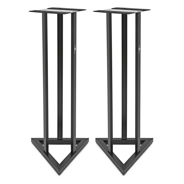 Fixed Height Studio Monitor Speaker Stands, Pair - Angled