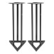 Fixed Height Studio Monitor Speaker Stands, Pair - Angled
