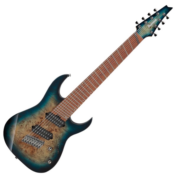 Ibanez RGMS8PB, Cosmic Blue Starburst - front