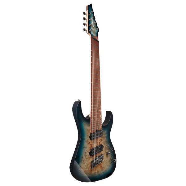 Ibanez RGMS8PB, Cosmic Blue Starburst - angle