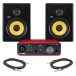 Focusrite Scarlett Solo (3rd Gen) and KRK Kreate 8 Studio Monitors - Full Bundle