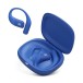 JBL Endurance Zone True Wireless Open Sound Sport Headphones, Blue - Overview, earpiece and charging case