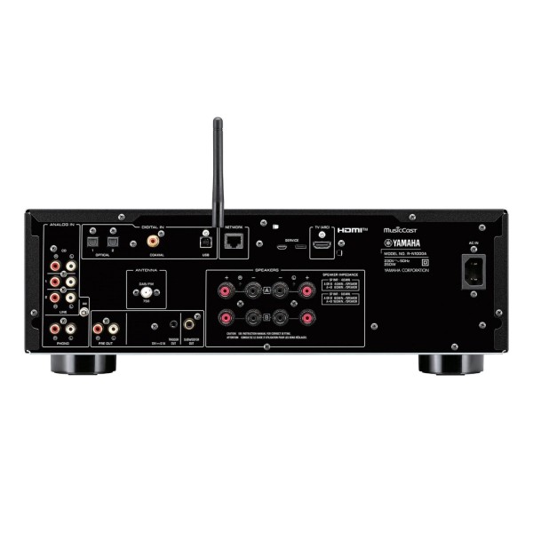 Yamaha R-N1000A 100W Network Receiver, Black - rear 