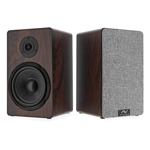 AVCOM 6" Bookshelf Speaker, Pair, Walnut