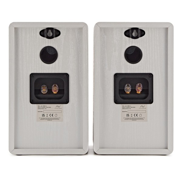 AVCOM 6" Bookshelf Speaker, Pair, White