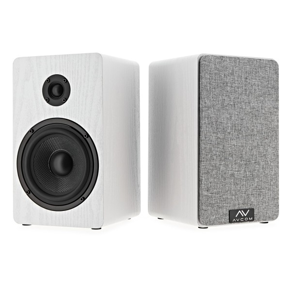 AVCOM 5" Bookshelf Speaker, Pair, White
