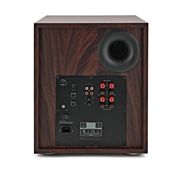 AVCOM 10" Active Subwoofer, Walnut