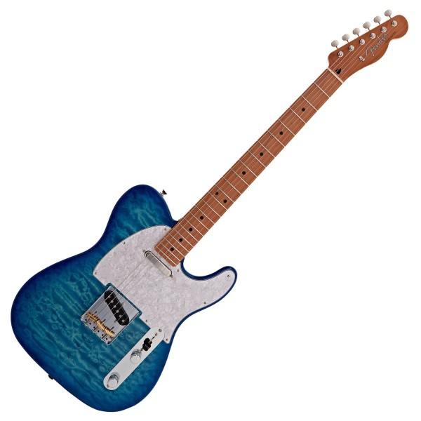 Fender FSR Hybrid II Telecaster Roasted Maple Neck Aqua Blue - front