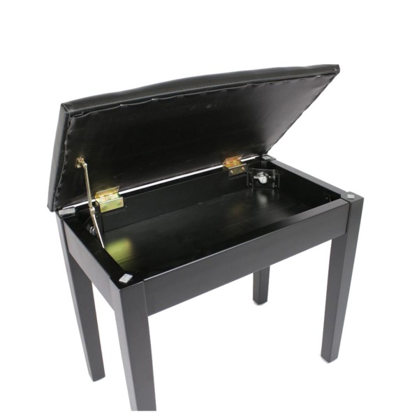 Tourtech Ttbe-p23bkmsbk Black Bench Matte Black With Vinyl Top - Open