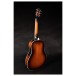 Johnson Resonator JR-812E-SB Single Cone Mahogany Body Electric, Dark Sunburst - back
