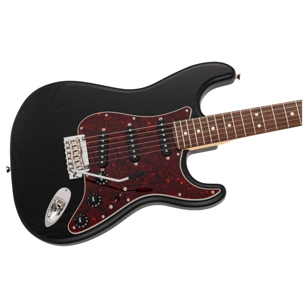 Fender Limited Edition Made in Japan Raw Ash Stratocaster, Black