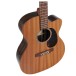 Martin OMC-X2E Sapele Ziricote - body angle 