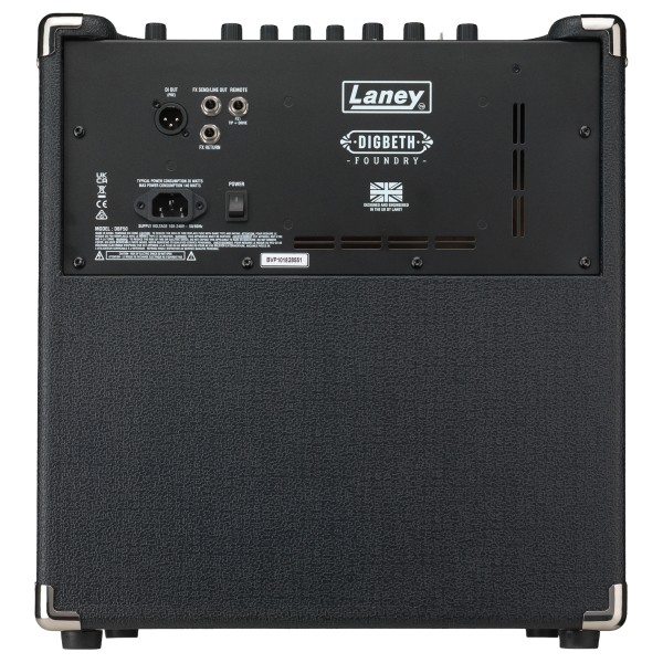Laney Digbeth Foundry DBF50 1x10" Bass Combo Amp - back 