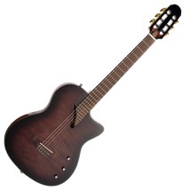 Tanglewood EMDCCG Thinline Electro Nylon, Black