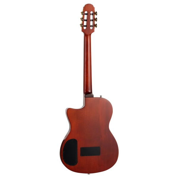 Rocktile WSD-8CE-NT Slim Line Westerngitaar Set - Dreadnought Akoestische Gitaar - Westerngitaar met Pickup in Set incl. Tas, Riem, Kabel, Vervangingssnaren en Plectrums - Natural