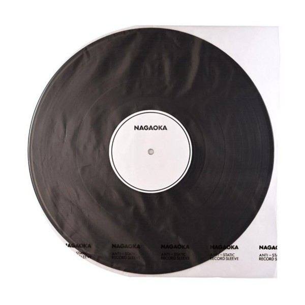 Nagaoka RS-LP2 Anti Static Record Sleeves, 50 Pack - Record in record sleeve